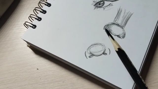Рисуем нос карандашиком, для начинающих
