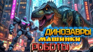 Машинки Динозавры Роботы , мультфильмы про машинки для детей