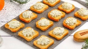 Новогодние канапе с семгой