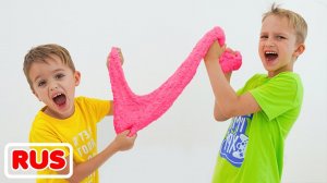 Ребята хотят одинаковые слаймы! Видео от Влада и Ники!