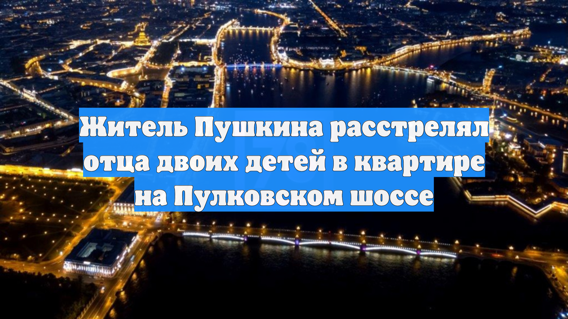 Житель Пушкина расстрелял отца двоих детей в квартире на Пулковском шоссе
