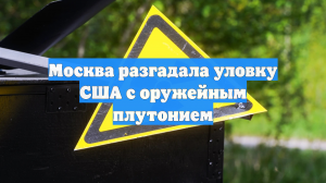 Москва разгадала уловку США с оружейным плутонием