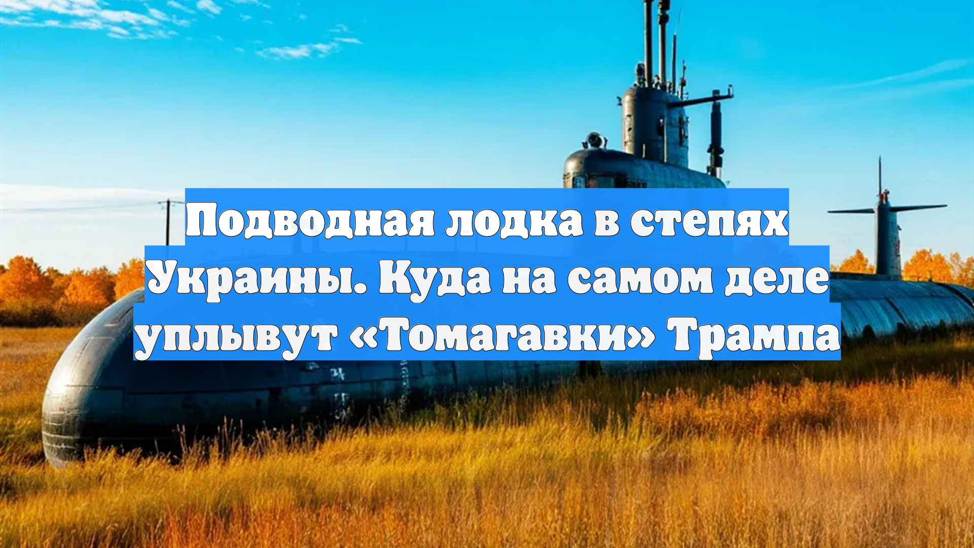Подводная лодка в степях Украины. Куда на самом деле уплывут «Томагавки» Трампа