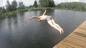 Озеро. Сальто от Коляна.