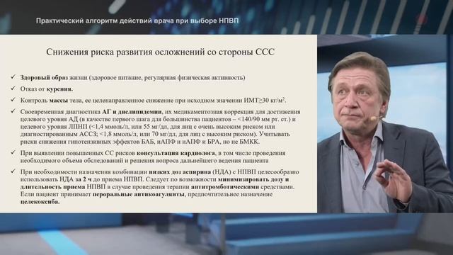 Практический алгоритм действий врача при выборе НПВП