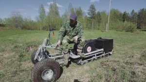 Испытания колесного модуля на мототолкаче Ураган. Зачем я туда сунулся?