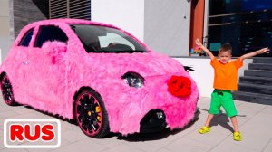 Дети играют с машинками и веселятся! Видео от Влада и Ники!