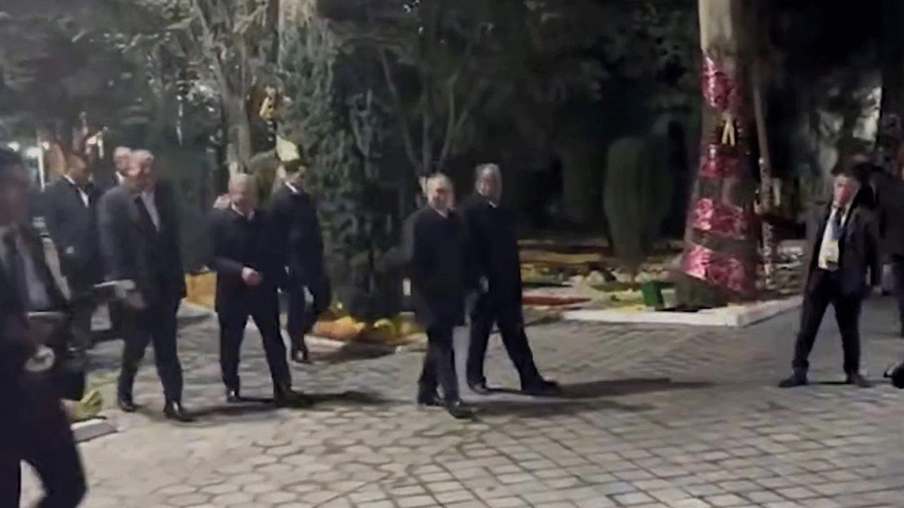Путин, Рахмон и Алиев направились на неформальный обед в Душанбе: видео