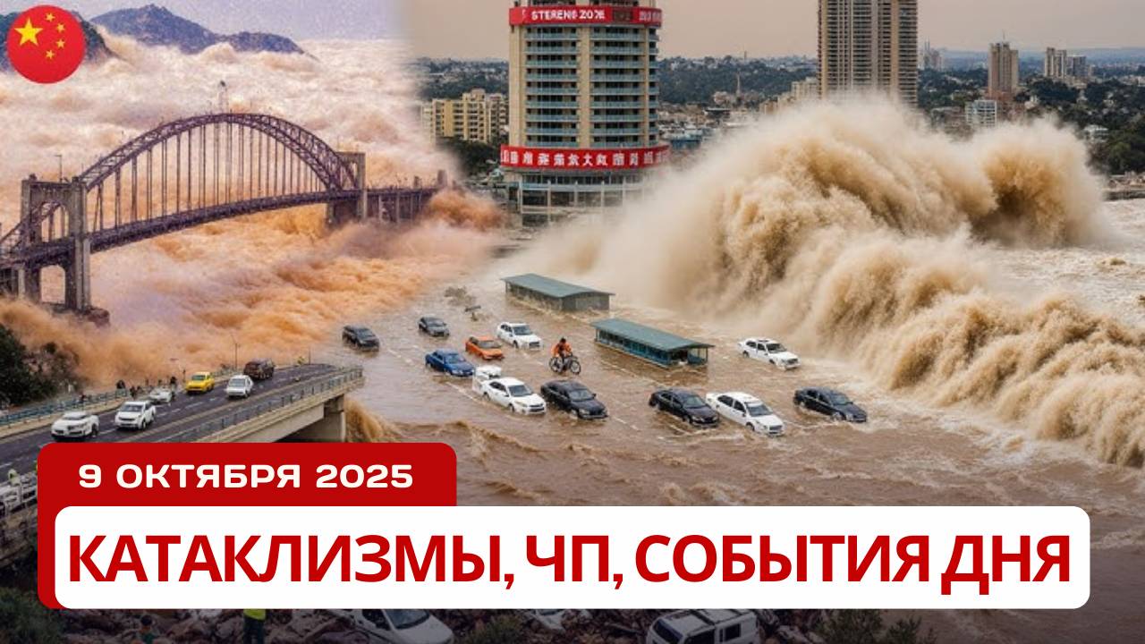 Новости Сегодня 09.10.2025 - ЧП, Катаклизмы, События Дня Москва, Китай Индия США Европа