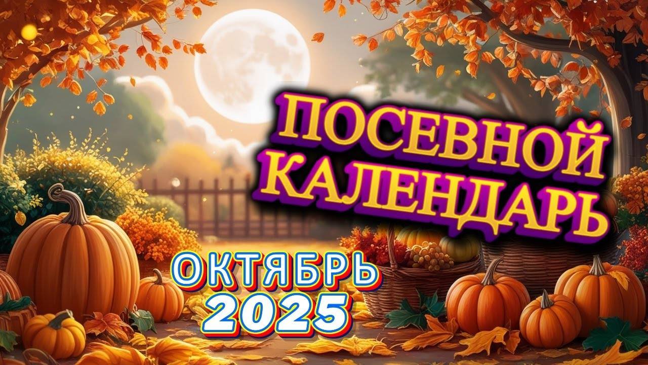 ЛУННЫЙ ПОСЕВНОЙ КАЛЕНДАРЬ ОКТЯБРЬ 2025