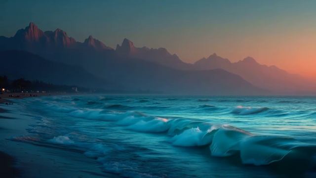 Deep Chill Music ~ Sunset Ocean Waves For Focused Deep Work & Study Flow