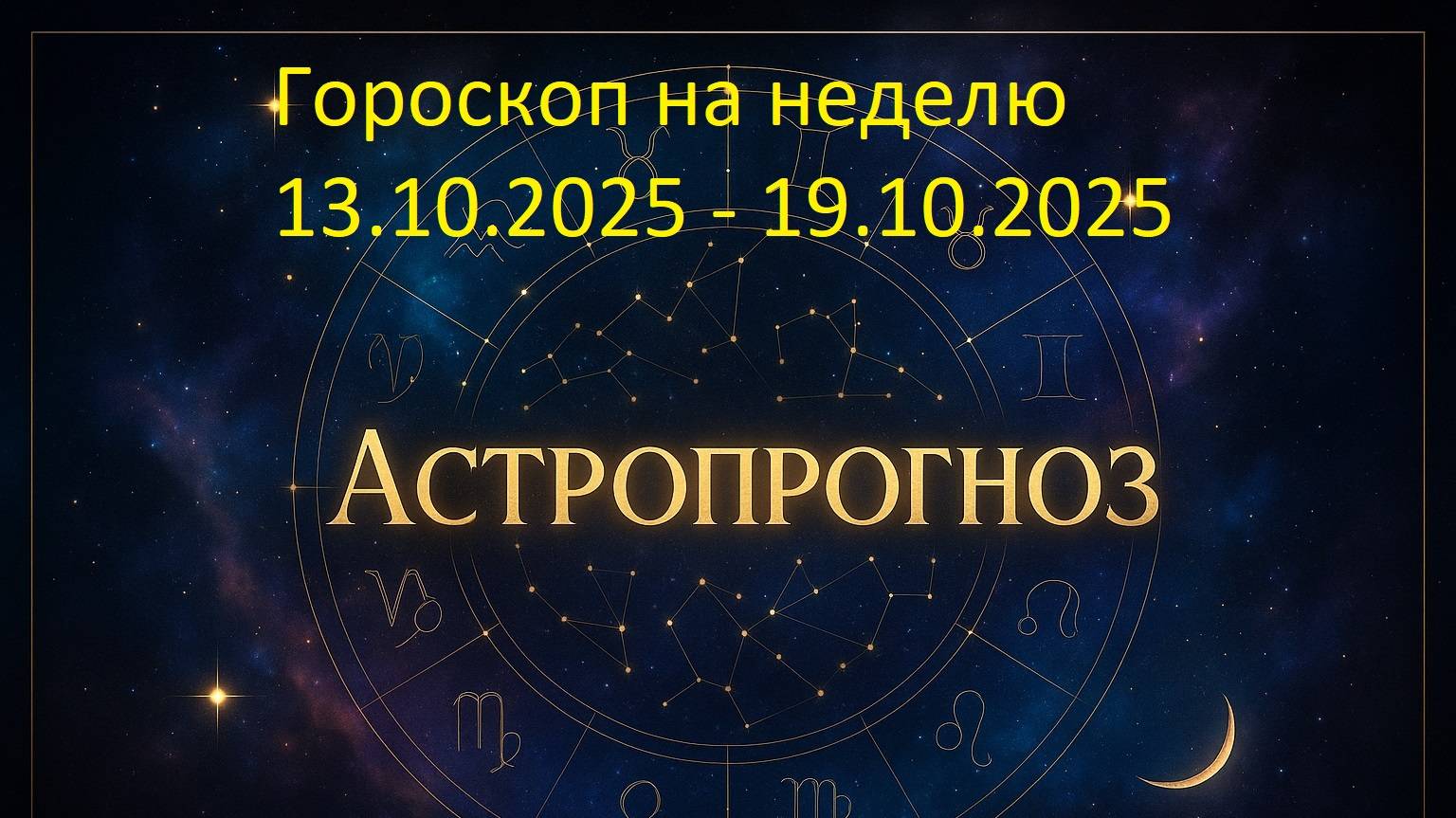 📅 Недельный гороскоп с 13 по 19 октября 2025 года
