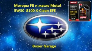 Моторы FB и масло Motul  5W30  8100 X-Clean EFE