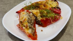 Фаршированные перцы в духовке / Готовлю перец фаршированный с фаршем и рисом - вкусный и сочный