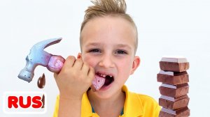 Дети устроили шоколадный челлендж! Видео от Влада и Ники!