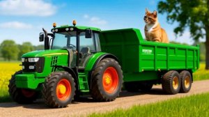 Зелёный трактор тыр тыр