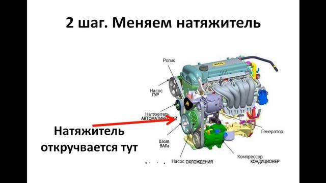 ЗАМЕНА ПОЛИКЛИННОВОГО РЕМНЯ КИА РИО 2012