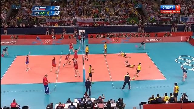 Переломный момент игры в волейбол России - Бразилии на Олимпиаде 2012!!! Безоговорочная ПОБЕДА!!!