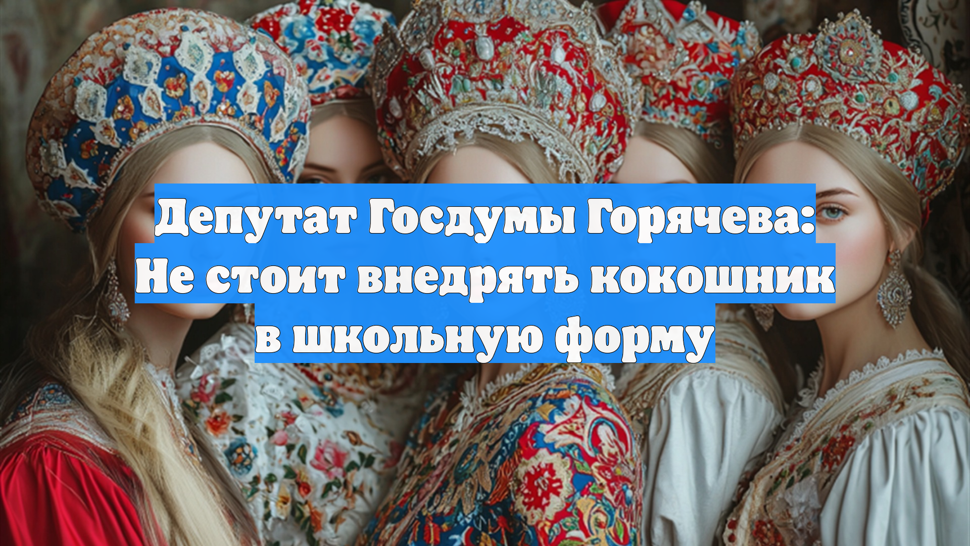 Депутат Госдумы Горячева: Не стоит внедрять кокошник в школьную форму
