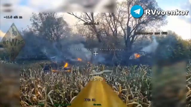 🔥🇺🇦⚡Спецназ «Анвар» сжигает танки, САУ и другую технику врага, поддерживая наступление на Сумы