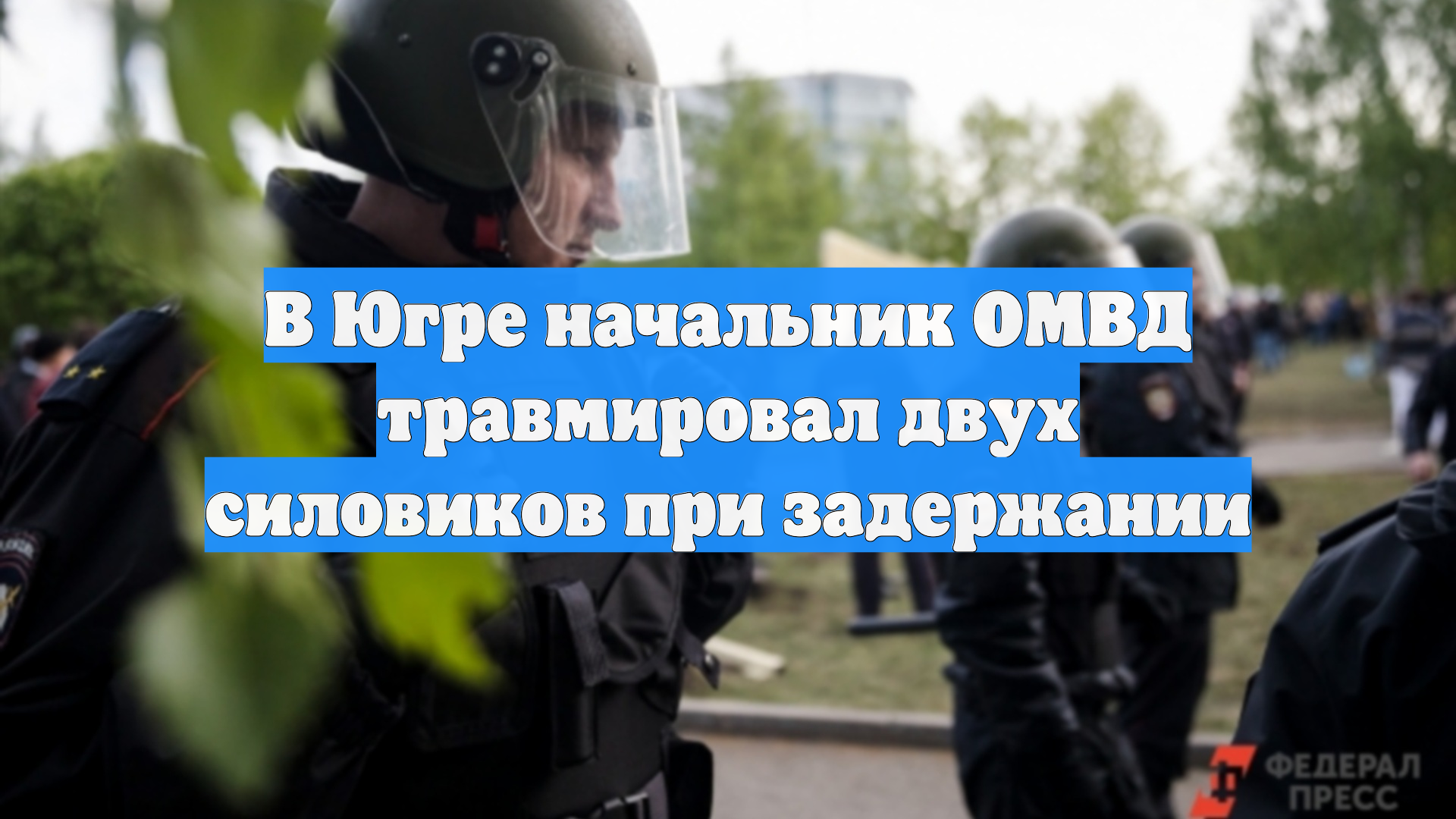 В Югре начальник ОМВД травмировал двух силовиков при задержании