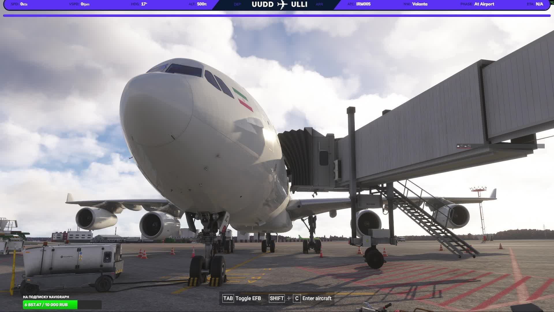 MSFS2024, A340-300 IniBuilds, GSX, IRM005, Vatsim, Moscow(UUDD) - St Petersburg(ULLI)