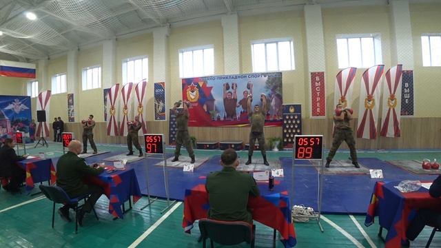 Толчок свыше 95 кг Чемпионат ВС РФ по гиревому спорту 1 группа 2025год