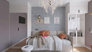 Два варианта детской комнаты для девочки и дизайн гостиной в Планоплане с использованием нейросетей.