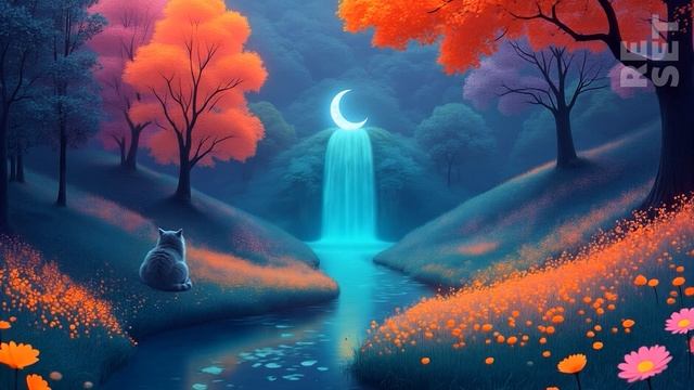 Waterfall Ambience For Sleep, Focus & Meditation ｜ Moonfall