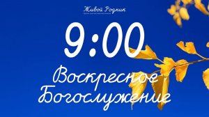 12.10.25 в 9:00 / 1-е Воскресное Богослужение, в 12:00 / 2 - е Воскресное Богослужение