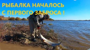 РЫБАЛКА НАЧАЛАСЬ С ПЕРВОГО ЗАБРОСА ! ЭТО Я УДАЧНО ЗАПЛЫЛ