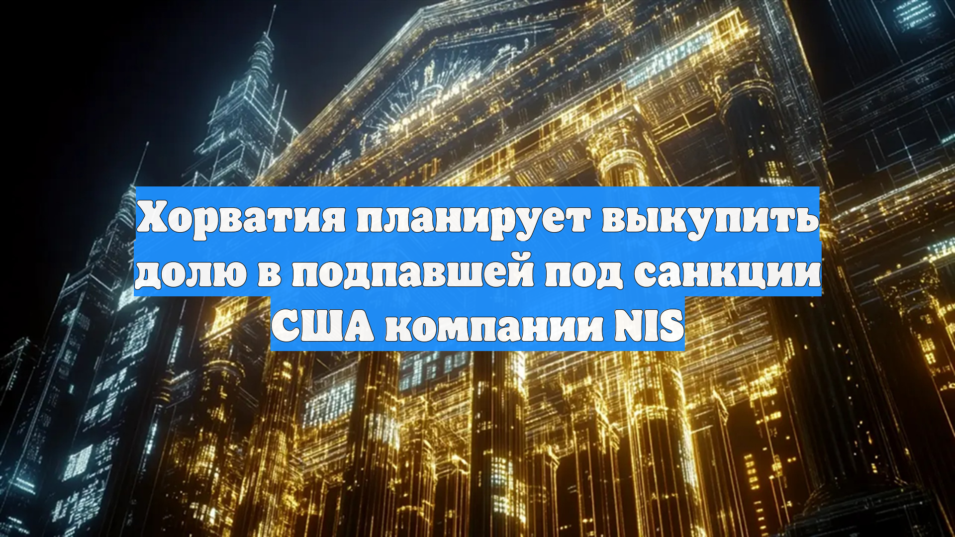 Хорватия планирует выкупить долю в подпавшей под санкции США компании NIS