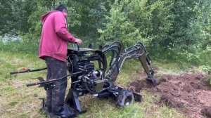 Тверской мини экскаватор в Ивановской области.  Обзор от покупателя. А23М-01
