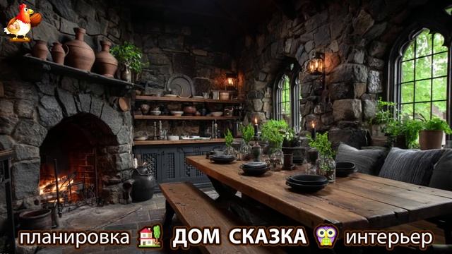 Сказочный дом мечты – 3D идея для вдохновения с планировкой и интерьером 🏡🏚️🏠 вариант (414)