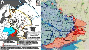 Карта боевых действий. Зона поражения крылатых ракет Tomahawk