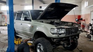 Toyota Land Cruiser 80 4,2D МТ. Замена двигателя и подушек кузова 1 часть (архив)