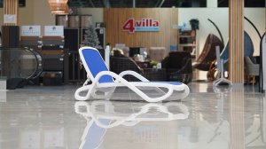 Шезлонг садовый Nardi ALFA из пластика и сменной водостойкой тканью, регулируемой спинкой