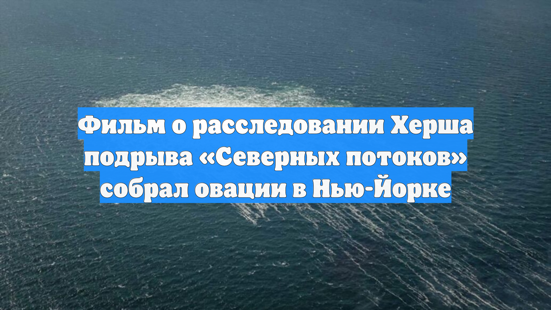 Фильм о расследовании Херша подрыва «Северных потоков» собрал овации в Нью-Йорке