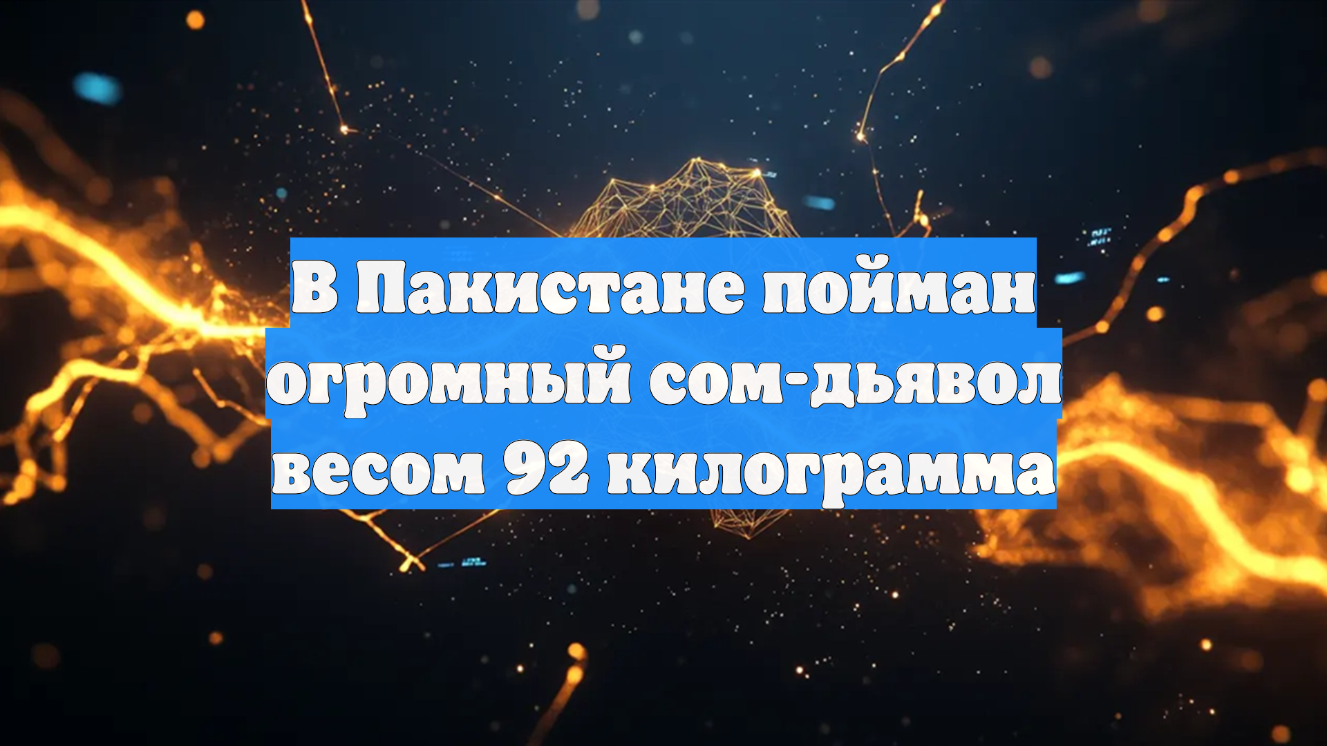 В Пакистане пойман огромный сом-дьявол весом 92 килограмма