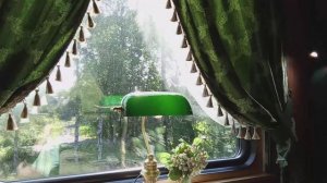 Ретро поезд Рускеала внутри