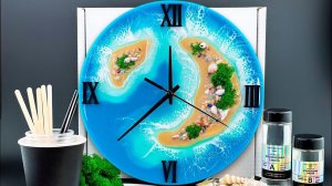 Мастер-класс по созданию часов - «МОРЕ» Подходит для наборов диаметром 25 см , 40 см и 50 см .