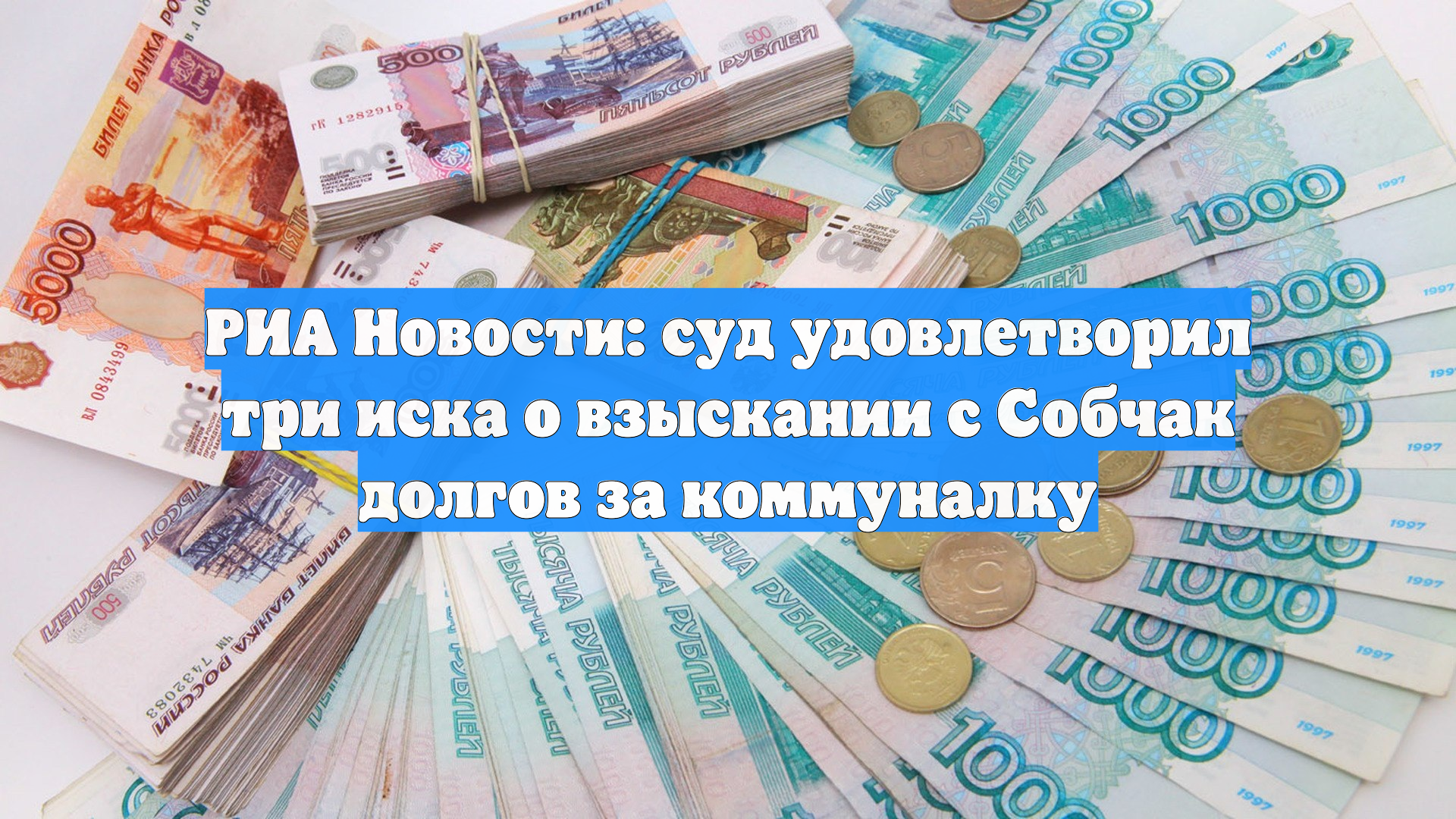 РИА Новости: суд удовлетворил три иска о взыскании с Собчак долгов за коммуналку