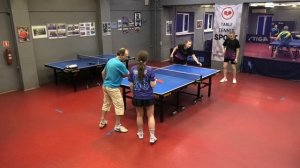 отбор Виноградов/Шарый (1082) - Смирнов/Попова (526) настольный теннис 05.10 Парный турнир СПб