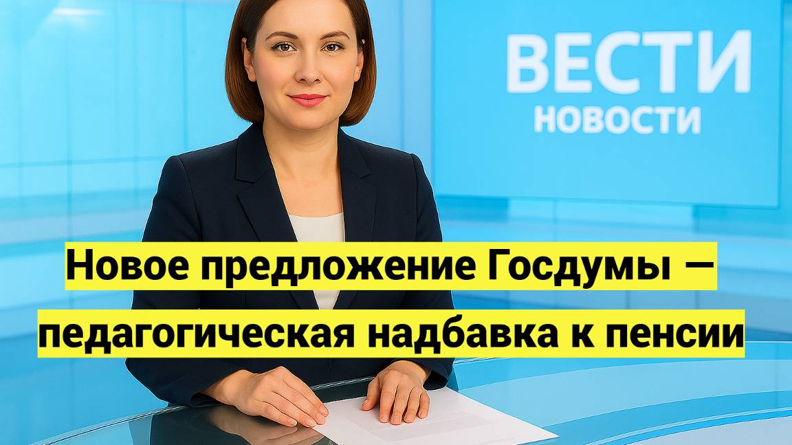 Новое предложение Госдумы — педагогическая надбавка к пенсии