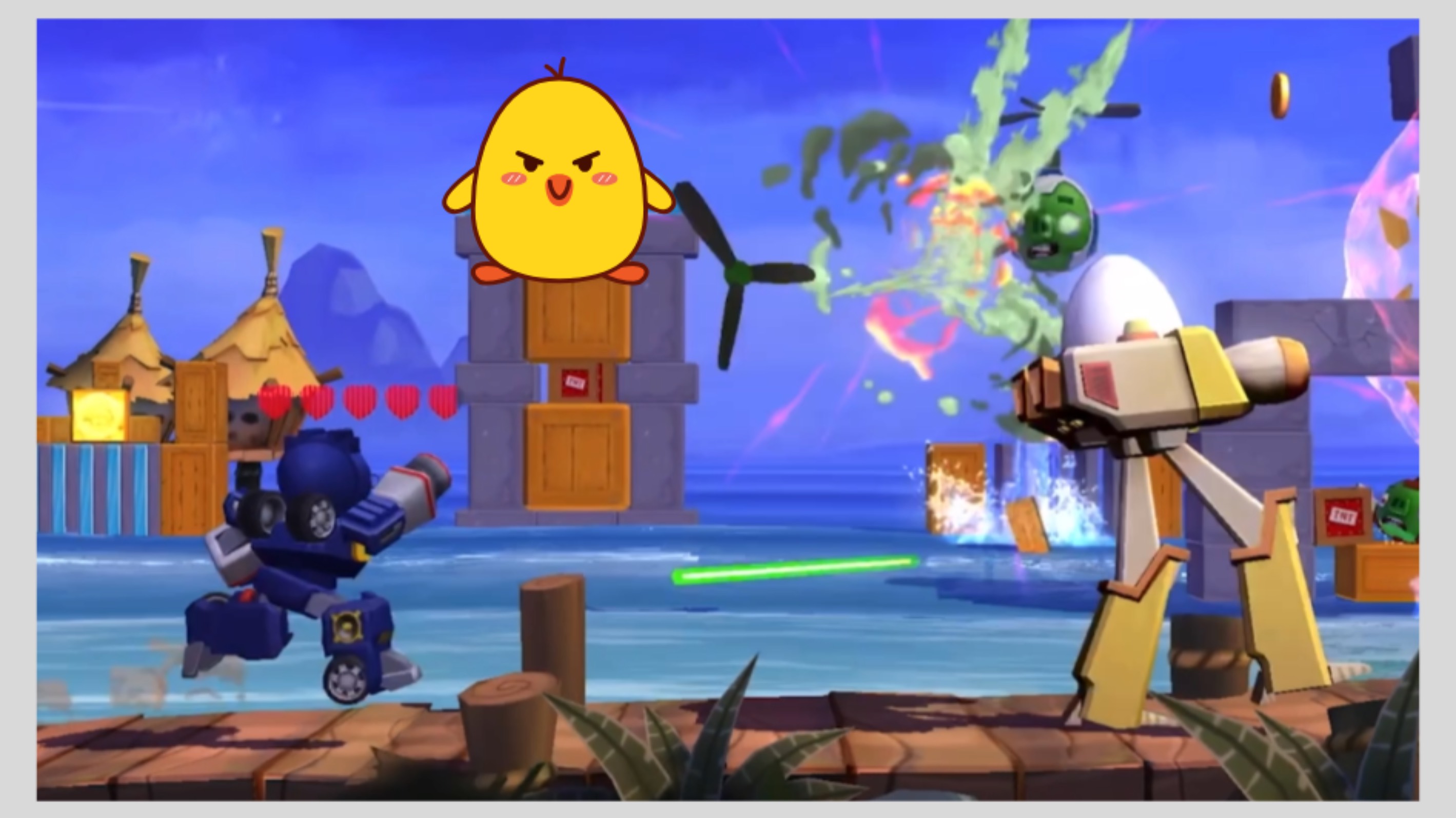 Битва гигантов: Птицы-трансформеры против свиней-злодеев! Angry Birds Transformers. Геймплей