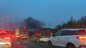 На выезде из Коломны горит фура