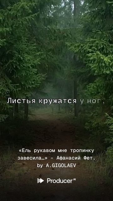 «Ель рукавом мне тропинку завесила…» - Афанасий Фет