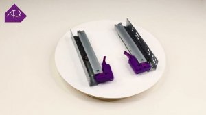 Направляющие скрытого монтажа  с доводчиком AQ STEALTH