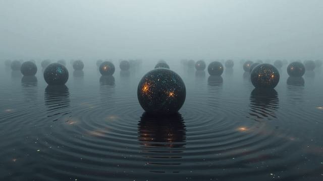Field Of Star-Eyes In Mist 👁️ 2-Hour Surreal Ambience ｜ Glass Eyes ｜ Geometric Ripples