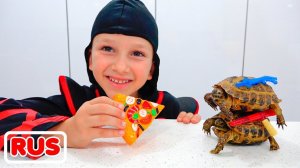 Влад хочет быть ниндзя! Видео от Влада и Ники!